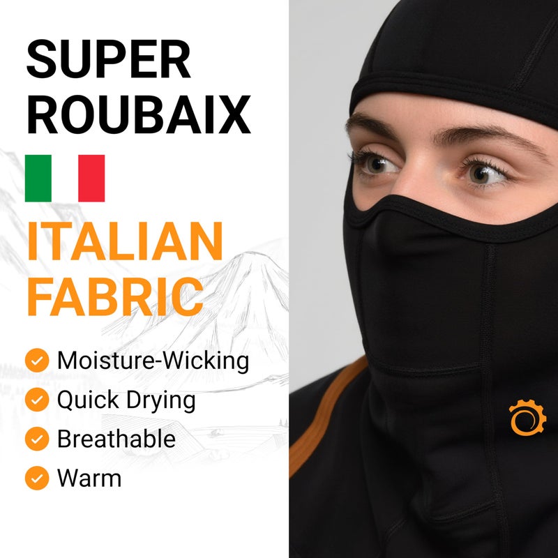 GearTOP Black Balaclava Ski Mask - Super Roubaix Moisture-Wicking Winter Mask for Men and Women for Skiing, Snowboard, Motorcycle, Face Mask for Cold Weather Baklava Masks, PasamontaÃ±as para el Frio - Image 3